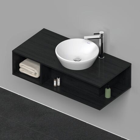 Console vanity unit wall-mounted, DE493901616 Black oak Matt, Decor