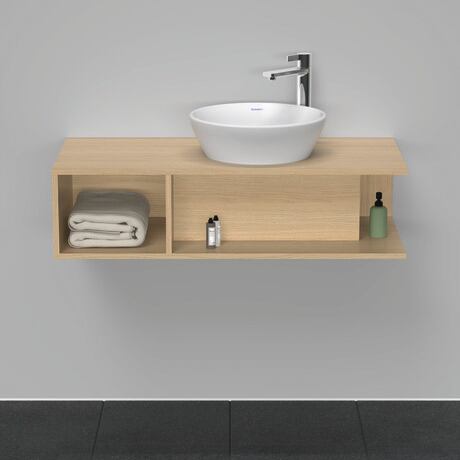 Console vanity unit wall-mounted, DE493903030 Natural oak Matt, Decor