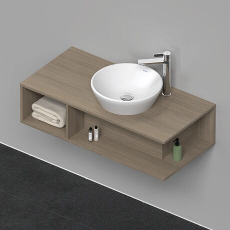 Console vanity unit wall-mounted, DE493903535 Oak terra Matt, Decor