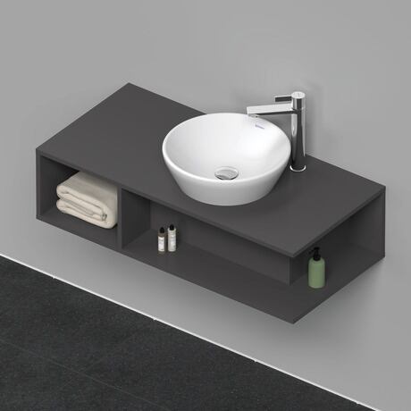 Console vanity unit wall-mounted, DE493904949 Graphite Matt, Decor