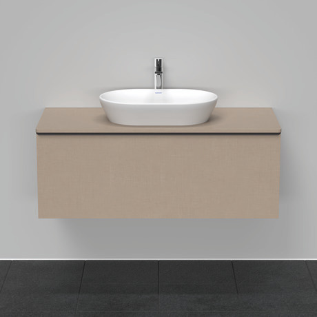 Szafka podumywalkowa do konsoli, DE494907575 Len szkło matowe Dekor, Uchwyt Czarny diament