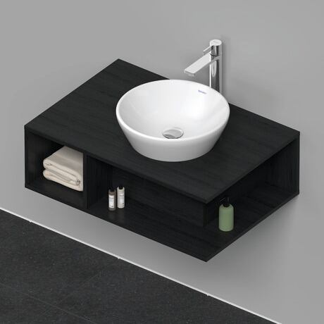 Console vanity unit wall-mounted, DE495801616 Black oak Matt, Decor