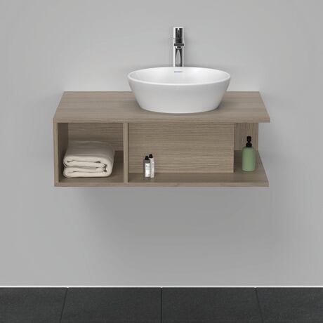 Console vanity unit wall-mounted, DE495803535 Oak terra Matt, Decor