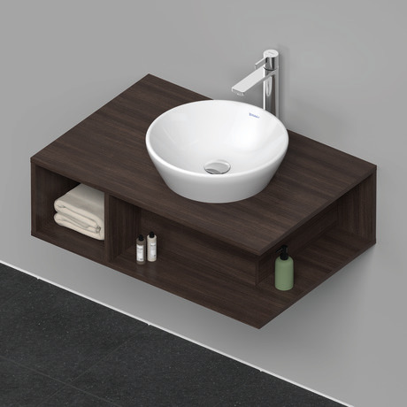 Mueble bajo lavabo para encimera, DE495805353 Castaño oscuro Mate, Decoración