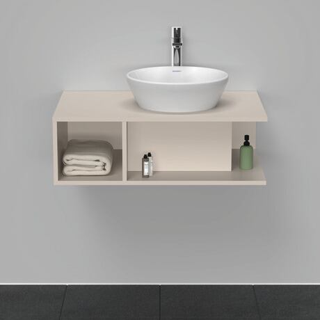 Console vanity unit wall-mounted, DE495809191 taupe Matt, Decor