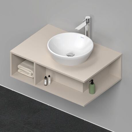 Console vanity unit wall-mounted, DE495809191 taupe Matt, Decor