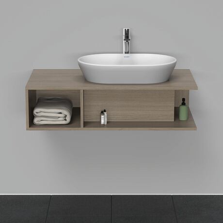 Console vanity unit wall-mounted, DE495903535 Oak terra Matt, Decor