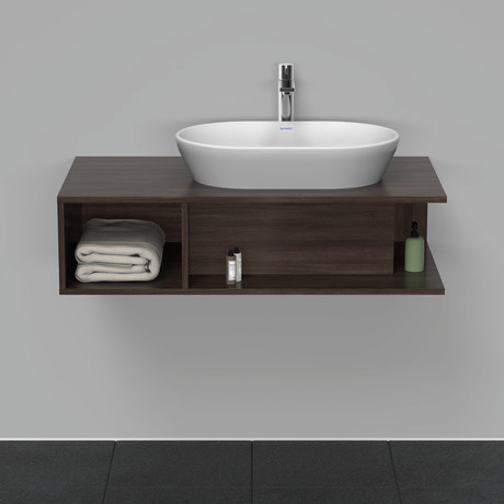 Mueble bajo lavabo para encimera, DE495905353 Castaño oscuro Mate, Decoración