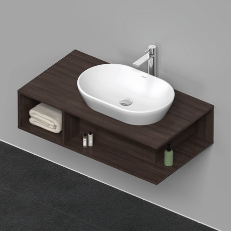Mueble bajo lavabo para encimera, DE495905353 Castaño oscuro Mate, Decoración