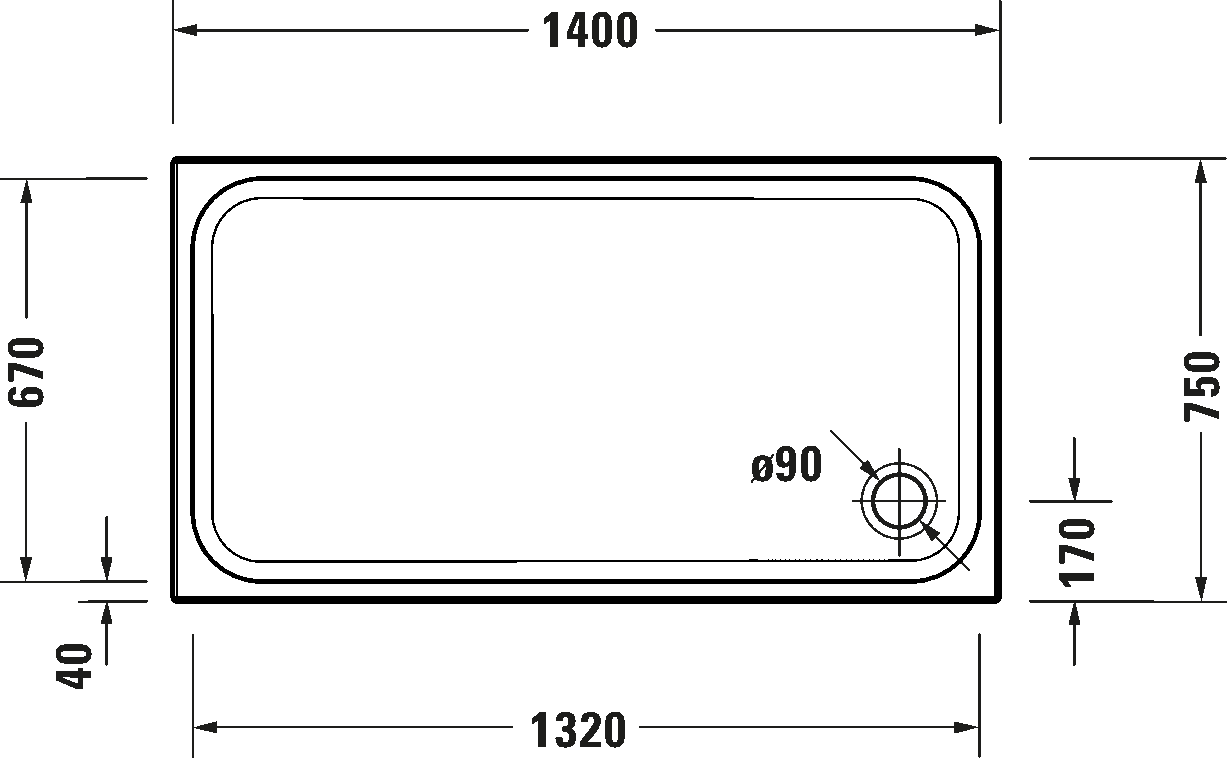 Shower tray, 720258