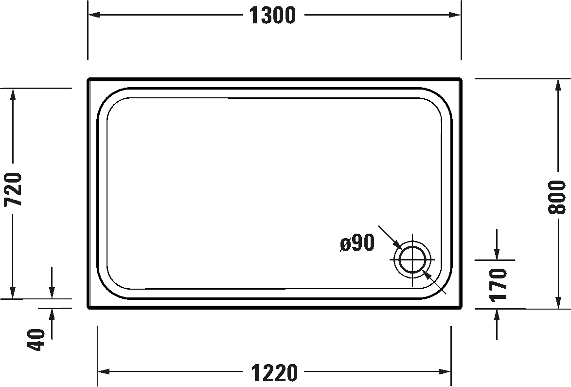 Shower tray, 720256