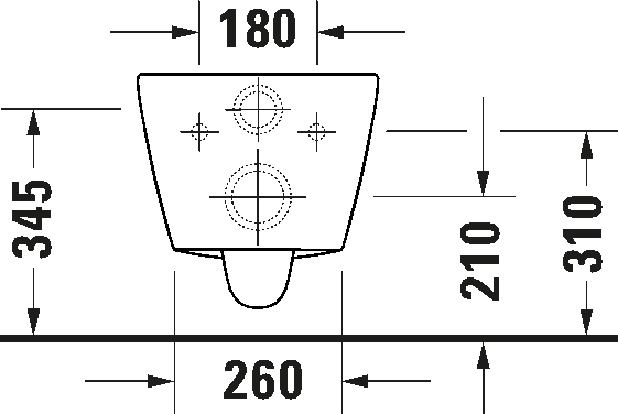 Wall-mounted toilet Compact, 258809