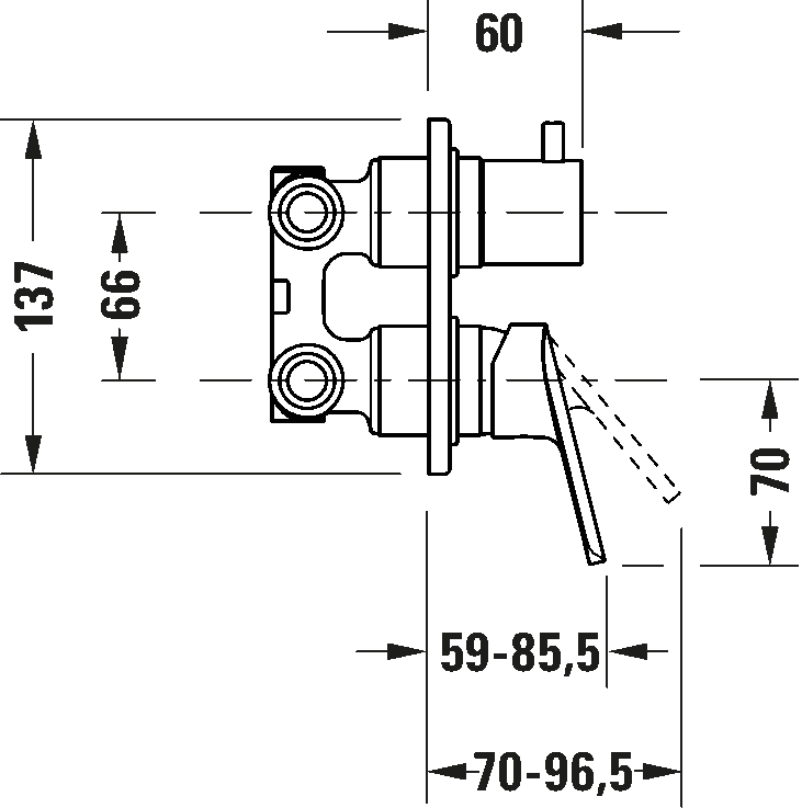 Single lever mixer concealed set, N15210008