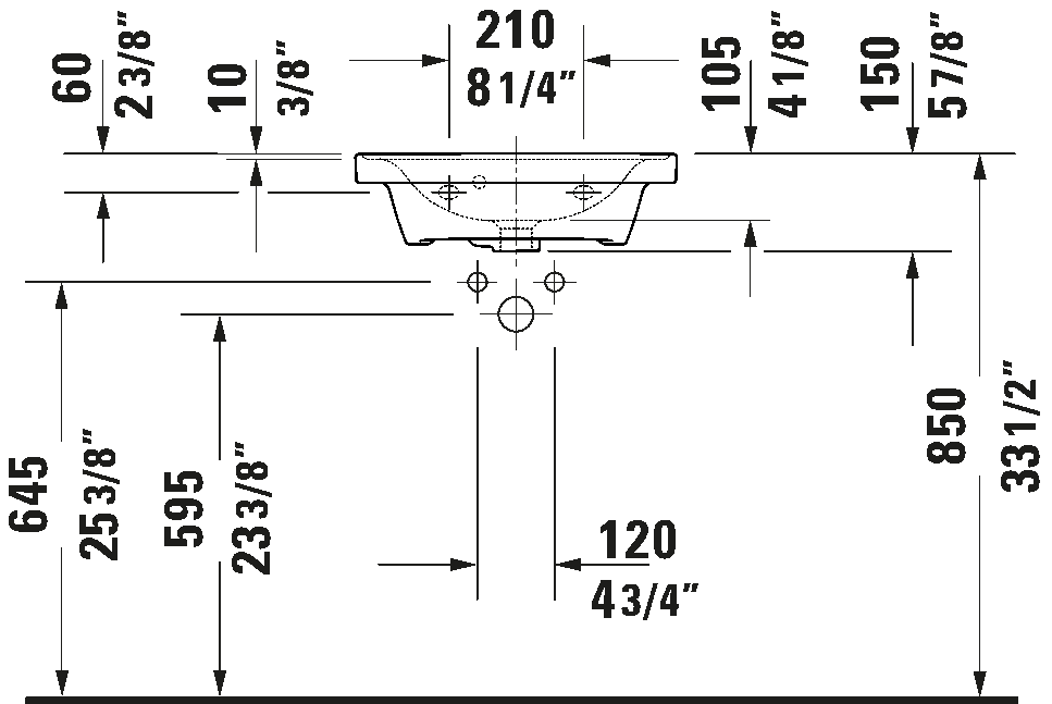 Wall Mounted Sink, 074250