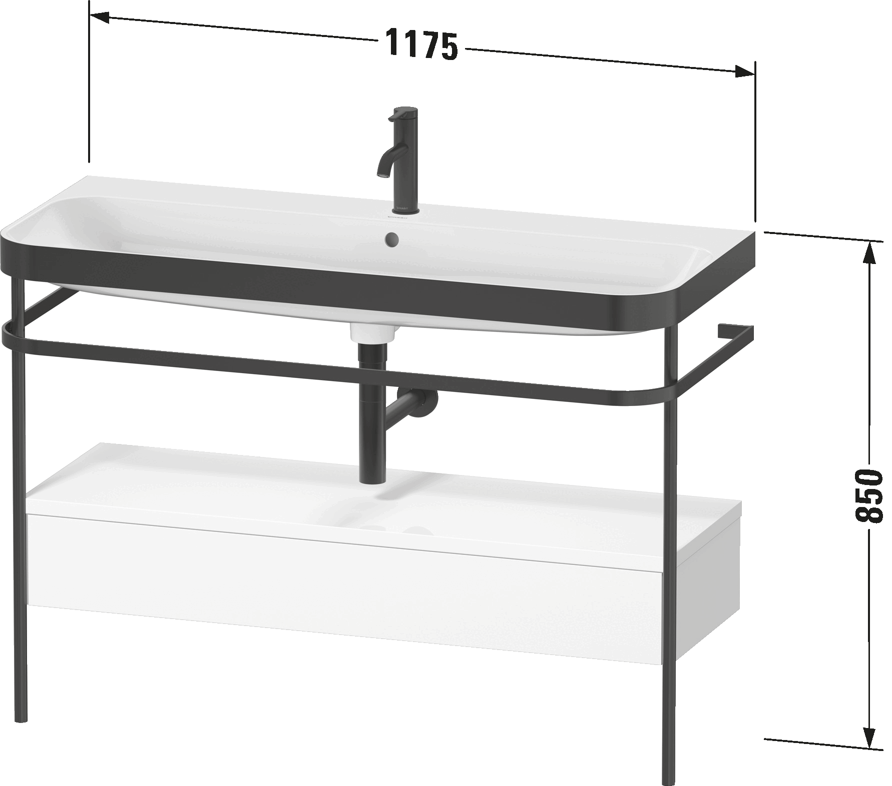 c-bonded set with metal console and drawer, HP4744 E/N/O