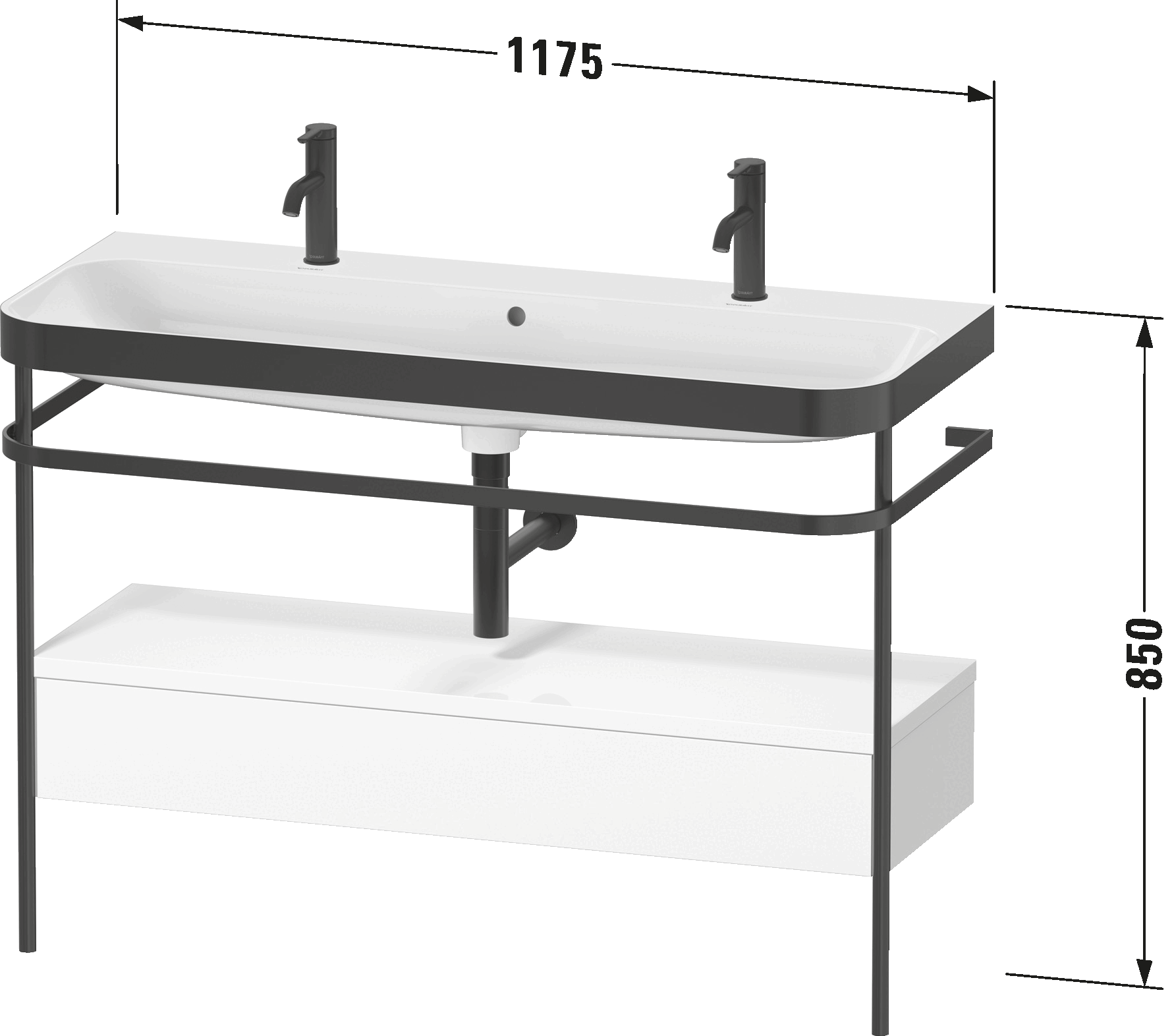 c-bonded set with metal console and drawer, HP4764 O