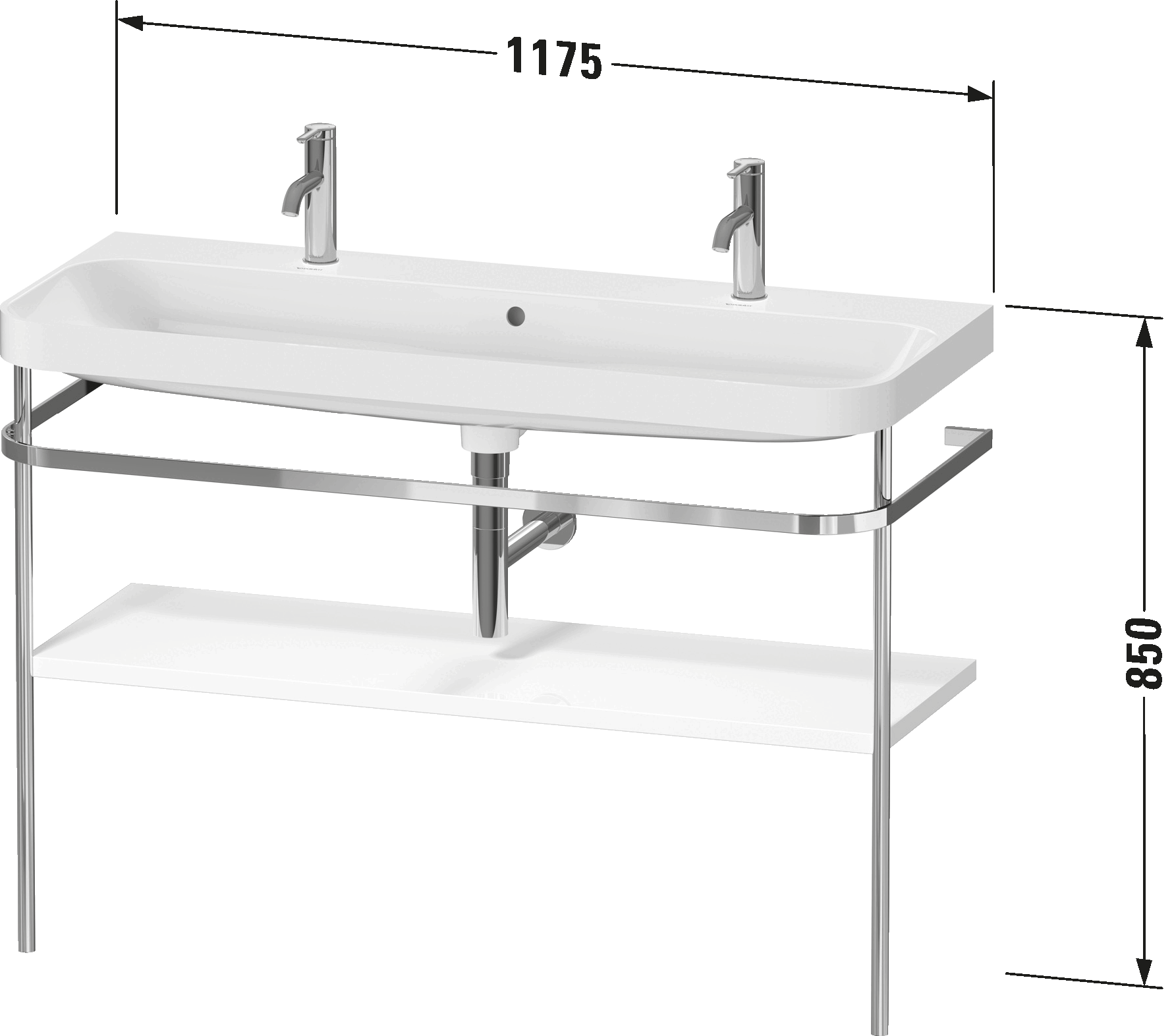 c-shaped set with metal console, HP4849 O