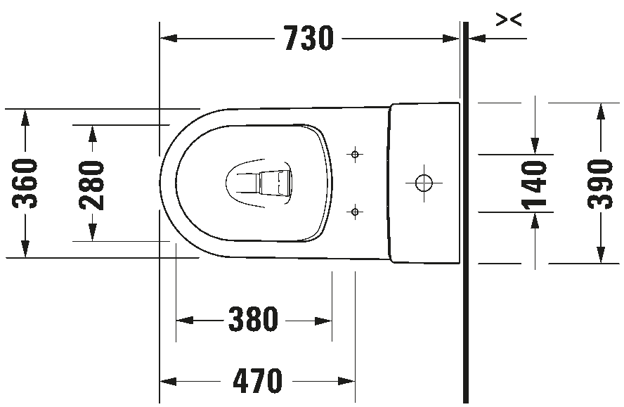 One-piece toilet set, D46010