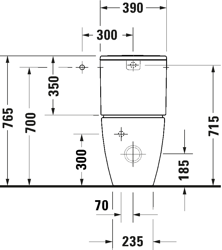 Toilet set floorstanding, D46006