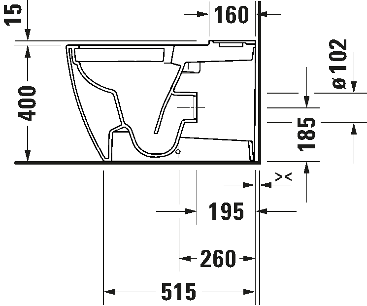 Toilet set floorstanding, D46006