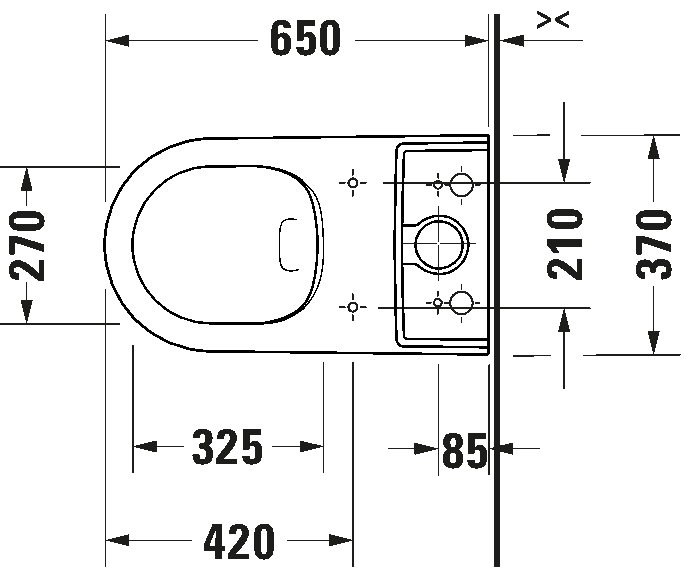 Toilet set floorstanding, D46006