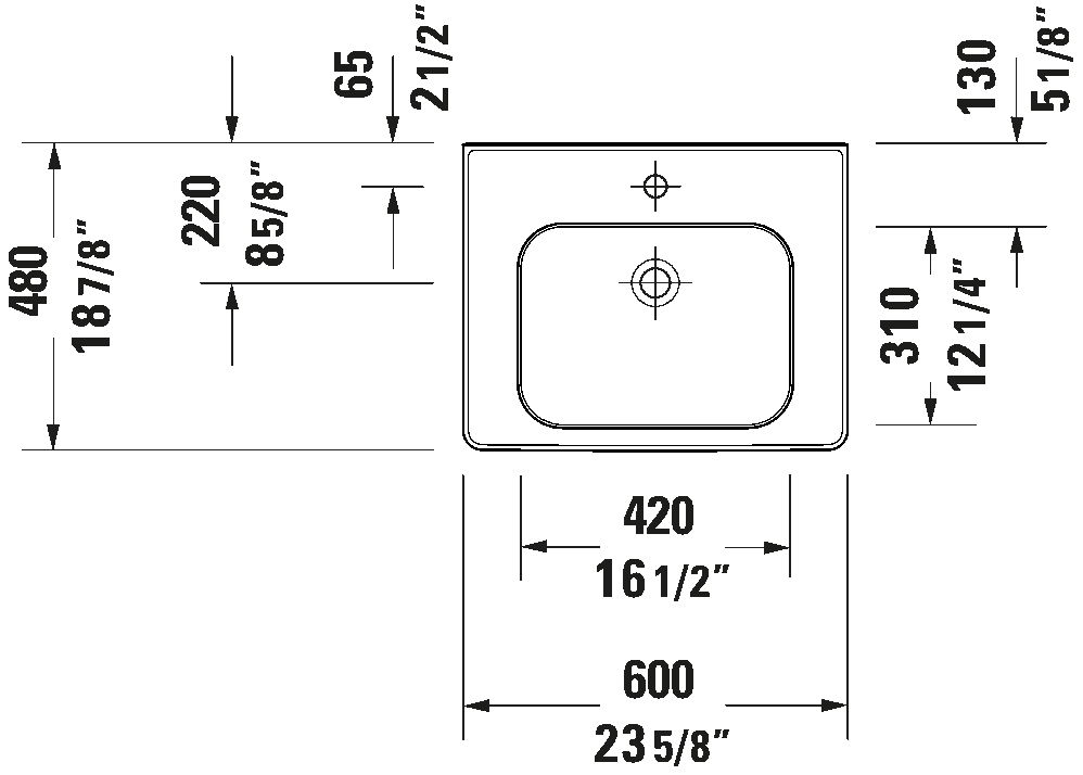 Wall Mounted Sink, 237760