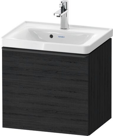 Vanity unit wall-mounted, DE42480BD160000 Black oak Matt, Decor, Handle Diamond black