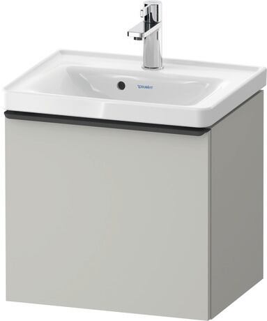 Vanity unit wall-mounted, DE42480BD070000 Concrete grey Matt, Decor, Handle Diamond black