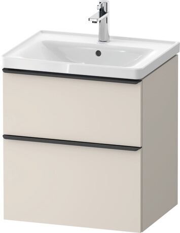 Vanity unit wall-mounted, DE43590BD910000 taupe Matt, Decor, Handle Diamond black