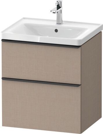 Vanity unit wall-mounted, DE43590BD750000 Linen Matt, Decor, Handle Diamond black