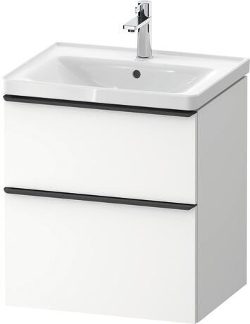 Vanity unit wall-mounted, DE43590BD180000 White Matt, Decor, Handle Diamond black