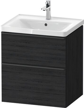 Vanity unit wall-mounted, DE43590BD160000 Black oak Matt, Decor, Handle Diamond black