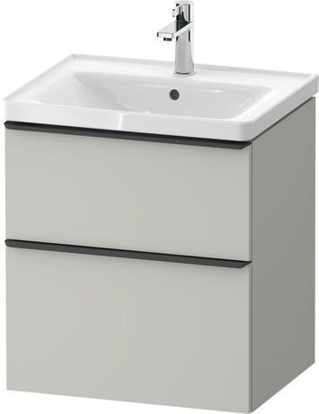 Vanity unit wall-mounted, DE43590BD070000 Concrete grey Matt, Decor, Handle Diamond black