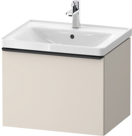 Vanity unit wall-mounted, DE42490BD910000 taupe Matt, Decor, Handle Diamond black