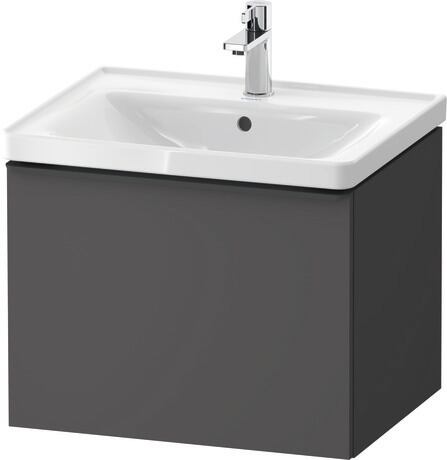 Vanity unit wall-mounted, DE42490BD490000 Graphite Matt, Decor, Handle Diamond black