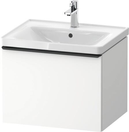 Vanity unit wall-mounted, DE42490BD180000 White Matt, Decor, Handle Diamond black