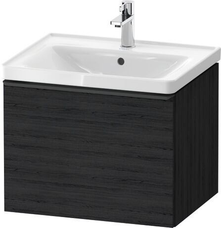 Vanity unit wall-mounted, DE42490BD160000 Black oak Matt, Decor, Handle Diamond black