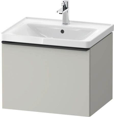 Vanity unit wall-mounted, DE42490BD070000 Concrete grey Matt, Decor, Handle Diamond black