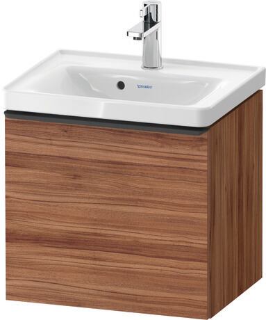 Vanity unit wall-mounted, DE42480BD790000 Walnut Matt, Decor, Handle Diamond black