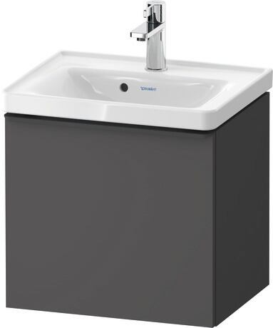 Vanity unit wall-mounted, DE42480BD490000 Graphite Matt, Decor, Handle Diamond black