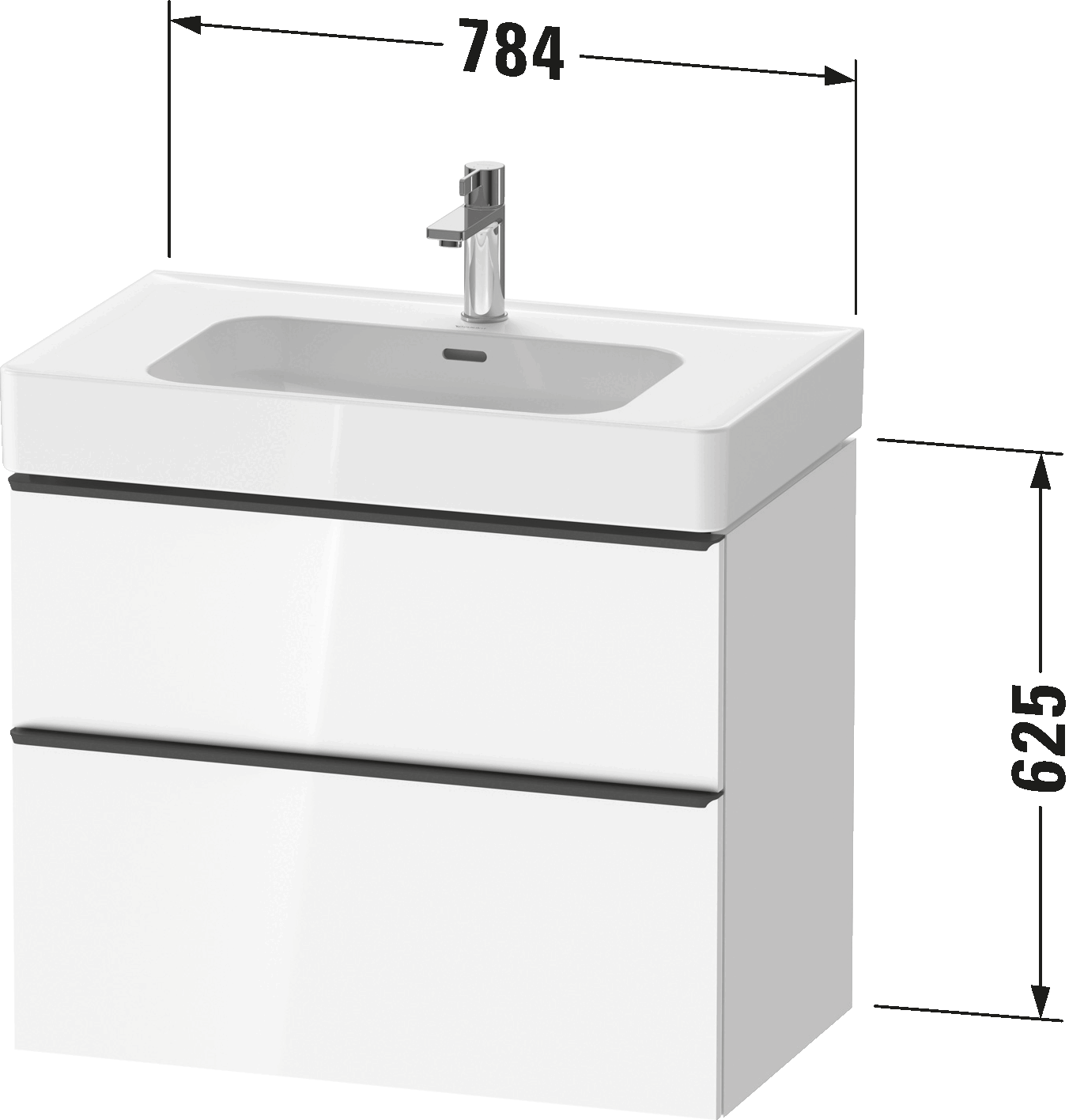 Vanity unit wall-mounted, DE4377