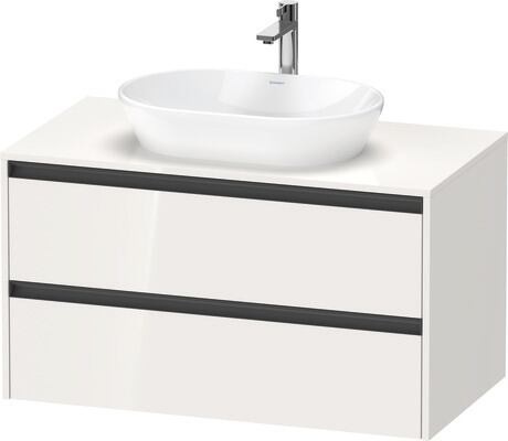 Console vanity unit wall-mounted, K24896022220000 White High Gloss, Decor