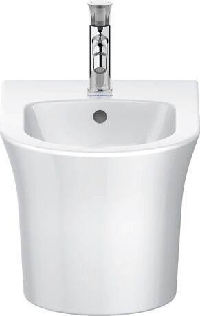 Wall-mounted bidet, 2293150000 White High Gloss, Number of faucet holes per wash area: 1