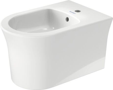 Wall-mounted bidet, 2293150000 White High Gloss, Number of faucet holes per wash area: 1