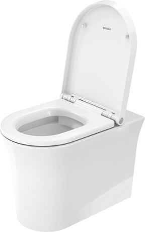 Toilet seat, 0027090000 White High Gloss, Hinge colour: Stainless steel, Wrap over