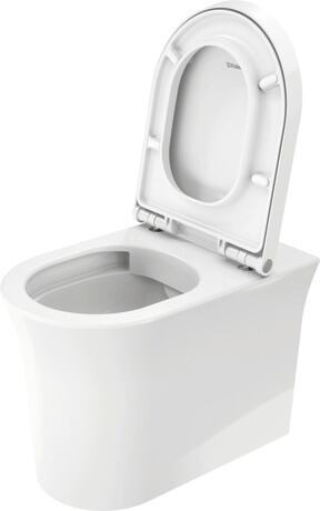 Toilet seat, 0027090000 White High Gloss, Hinge colour: Stainless steel, Wrap over