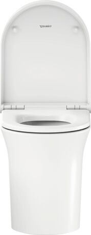 Toilet seat, 0027090000 White High Gloss, Hinge colour: Stainless steel, Wrap over