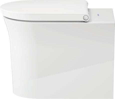 Toilet seat, 0027090000 White High Gloss, Hinge colour: Stainless steel, Wrap over