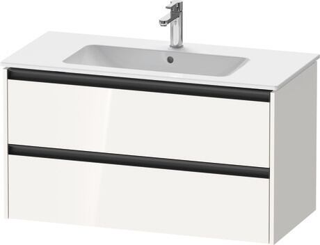 Vanity unit wall-mounted, K25264022220000 White High Gloss, Decor