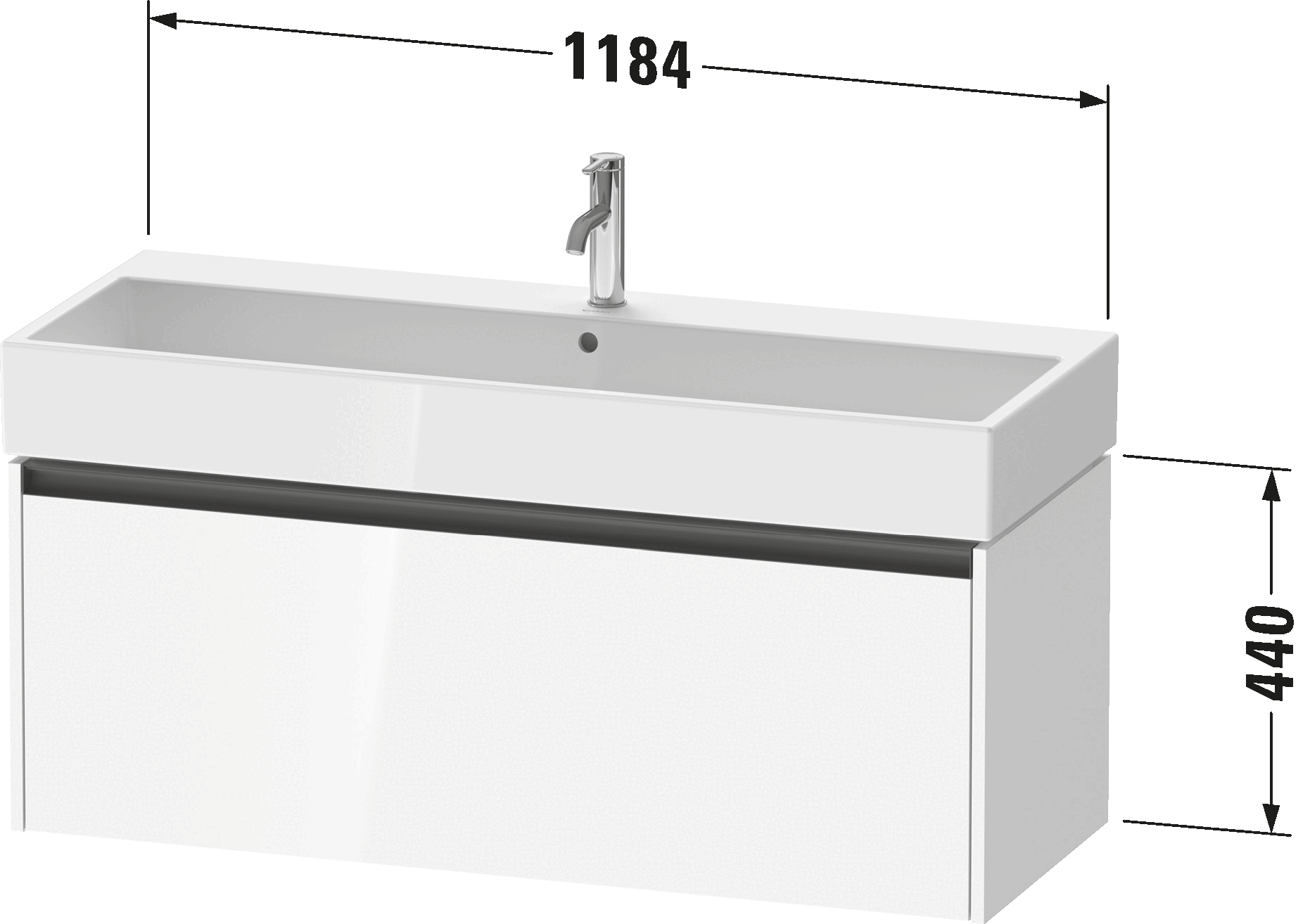 Vanity unit wall-mounted, K25079